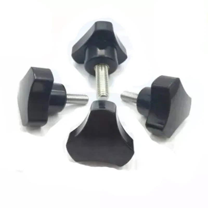 1pcs M12 304 stainless steel Triangle knob handle Rubber head screw Triangular arc knobs handles 15mm-50mm Length