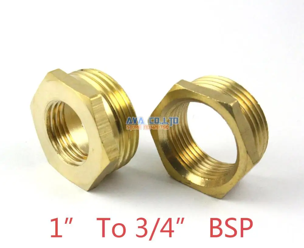 

5 Pieces Brass 1" Male To 3/4" Female BSP Reducing Bush Reducer Fitting Gas Air Water Fuel Hose Connector