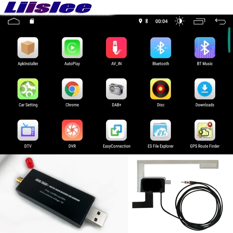 

Liislee DAB/DAB+ Digital Radio Receiver Broadcasting Universal USB For Android Navigation Car GPS Multimedia Car DVD In Europe