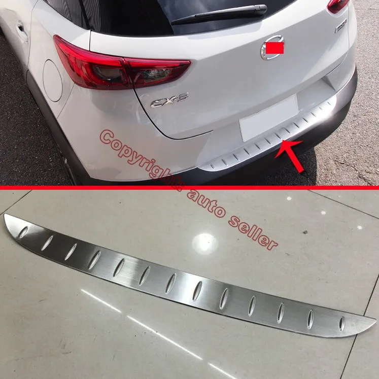 Stainless Steel Rear Bumper Sill Protector Trim For Mazda CX-3 2015 2016 2017 Car Accessories Stickers