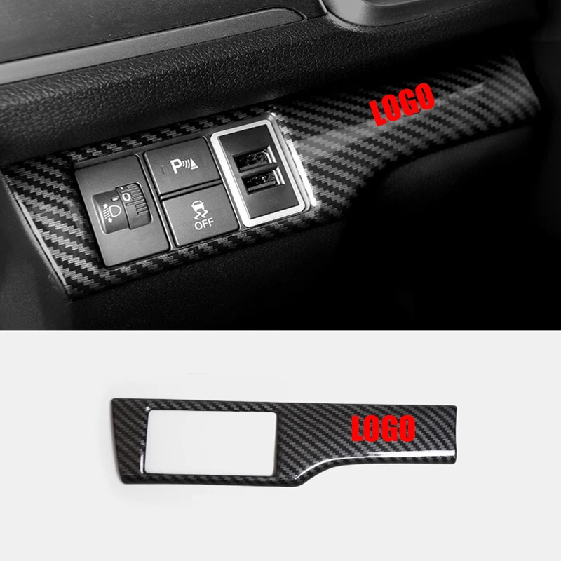 

ABS Plastic For Honda Civic 10th 2016 2017 accessories Car Headlamps Adjustment Switch cover trim Sticker Car styling 1pcs