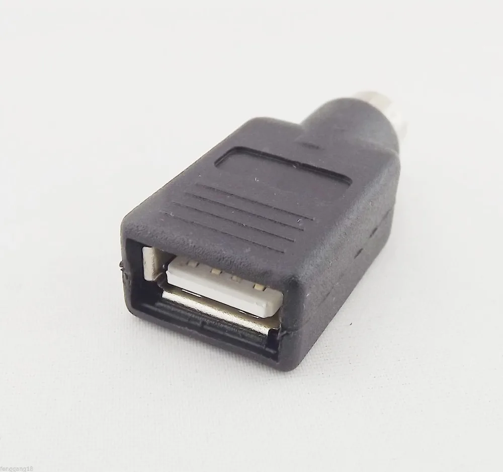 1Pcs USB 2.0 A Female To PS2 Male Mouse Keyboard Adapter Converter f PC Laptop Black