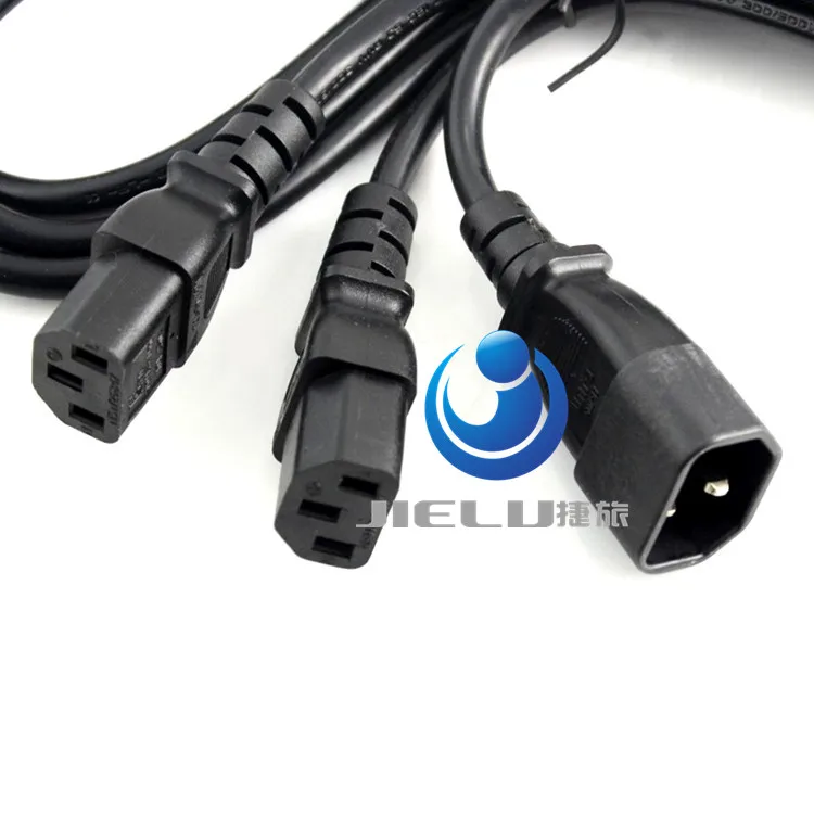 5 pcs IEC 320 C14 to 2 x C13 Y Splitter Cord, 10A, 250V , IEC 320 Male to 2 Female Adapter