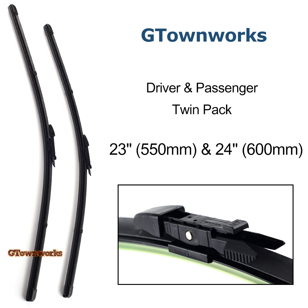 Windshield Wiper Blades Rubber Wiper 23'' 24'' For 6 Series E63 E64 630Ci 630i 645Ci 650i M6 635d 2004-2010 Frameless Wiper