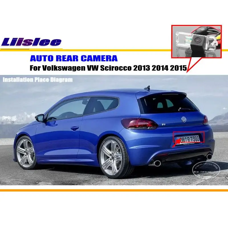 

Для Volkswagen VW Scirocco 2013-2015 Автомобильная камера заднего вида с камерой заднего вида автомобильная парковочная задняя Автомобильная HD фотокамера комплект аксессуаров