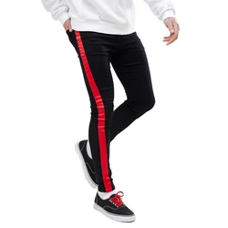 Fashion Stripe Men Jeans Hip Hop Stretchy Skinny Jeans For Men Y5771