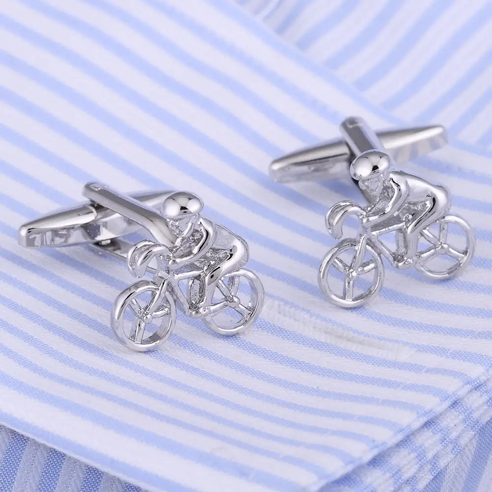 VAGULA Excellent Quality Cuff links Button Gemelos Men Jewelry riding cycling Bicycle Bike Cufflinks 210