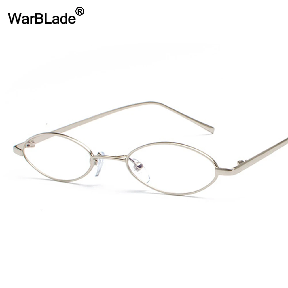 Small Oval Glasses Frame For Men Retro 2022 Gold Metal Frame Clear Lens Optical Eyeglasses Frame Women Unisex WarBLade