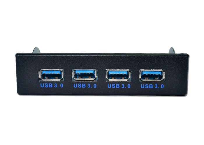 

USB 2.0 Front Panel 3.5 inch 20Pin to USB3.0 4-Port HUB For PC Floppy Bay Aluminum