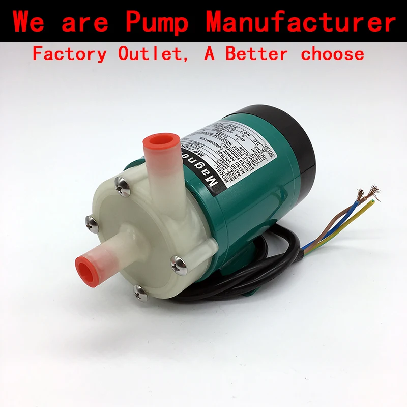 

Water Pump 220V MP-10RN 5~11L/min(60HZ: 8~12L/min) Magnetic Drive Circulation Pump Acid and alkali corrosion