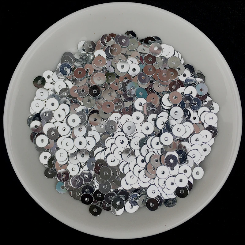 10g(2000pcs) 4mm Center Hole Sequins Slide Flat Round PVC Loose Sequin Paillettes DIY Sewing Wedding Craft 160 Colors Available