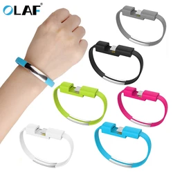 OLAF New Bracelet USB Cable Type C Micro USB Data Charging Cable For iPhone XS Max XR X 7 8 6 Android USB Phone Charger cables