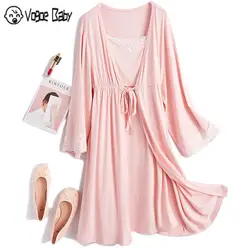Pyjama d'Allaitement de Grossesse 2 Pièces/Ensemble, Vêtements de Nuit, Robe Élégante