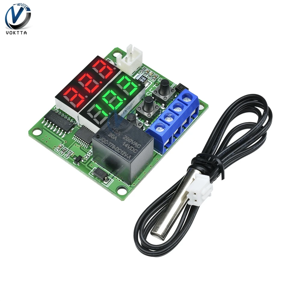 W1209S DC 12V Relay LED Digital Display Thermal Relay Thermostat Temperature Controller Regulator Switch Control Relay Module