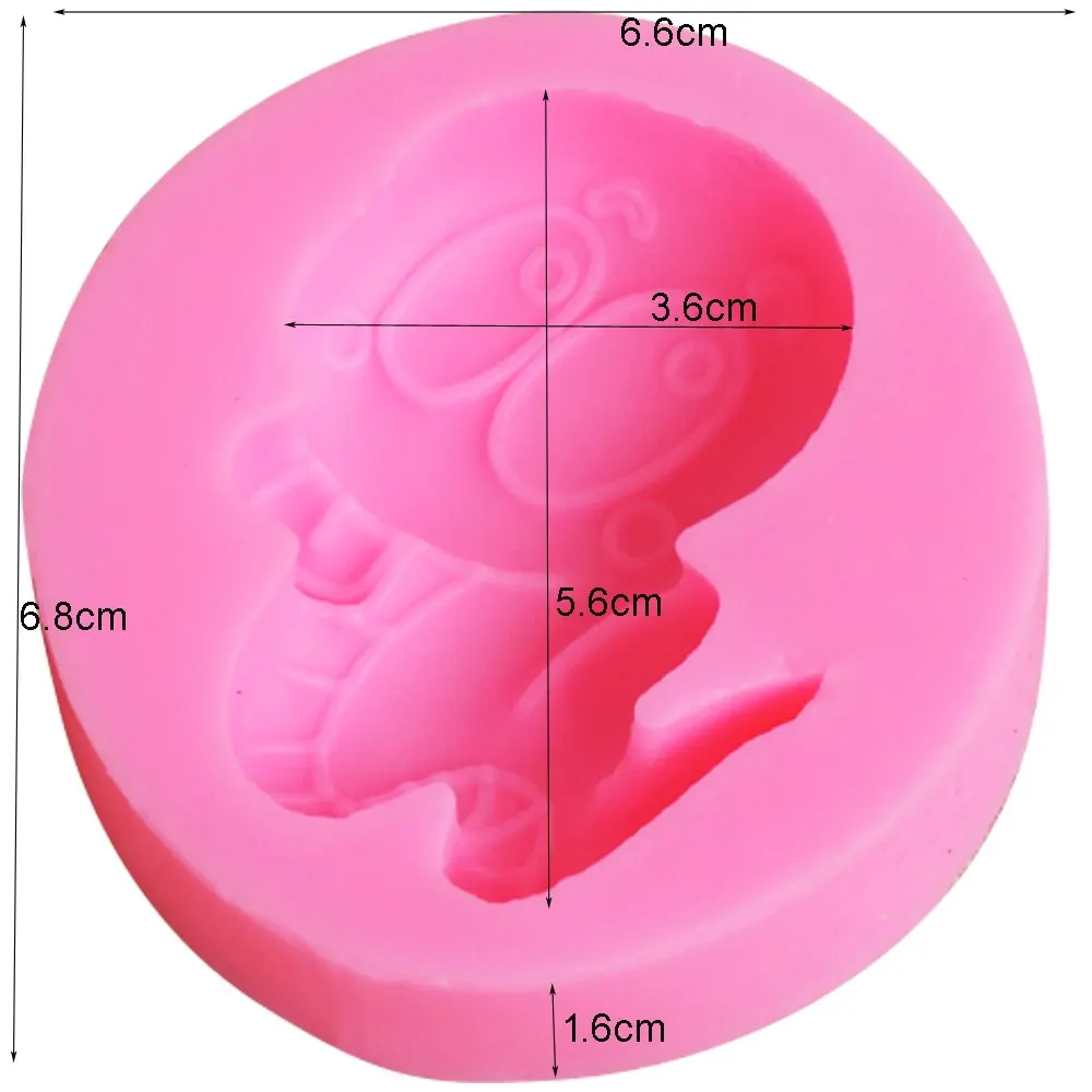 M2030 Zodiac Snake Baby 3D Candle Soy Wax Mould Scented Soap Handmade Silicone Mold Plaster Resin Clay Diy Craft Home Decoration