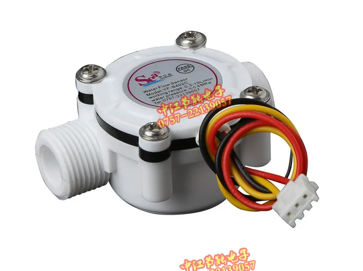 G3/8 Flow Sensor Screw Tooth Holzer Flow Sensor Meter Counter Indicator Water Heater Water Dispenser 0.3-10L/min F=23*Q