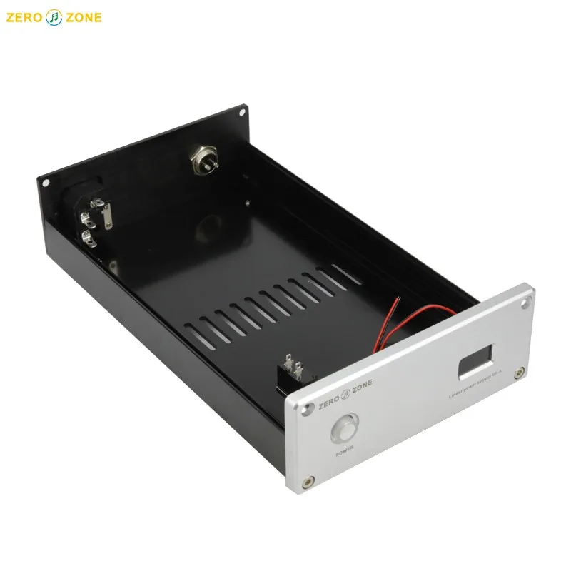 Full Aluminum DC linear regulated power supply chassis PSU diy box Enclosure with LED display shown