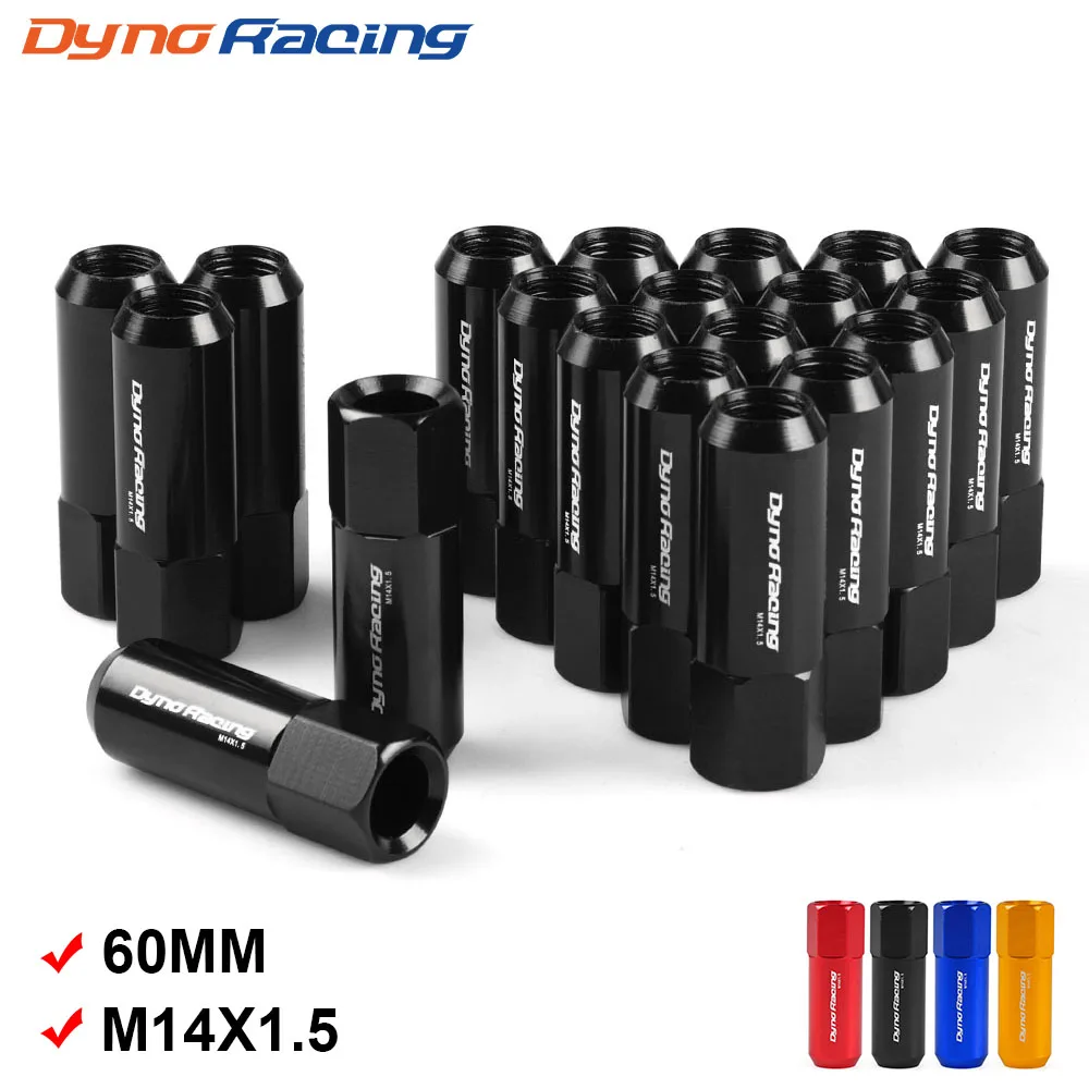 Dynoracing 60mm M14*1.5 Wheel Nuts New 20PCS Racing Lug Wheel Nuts Screw / Aluminum Lug nut  M14X1.5 BX101006