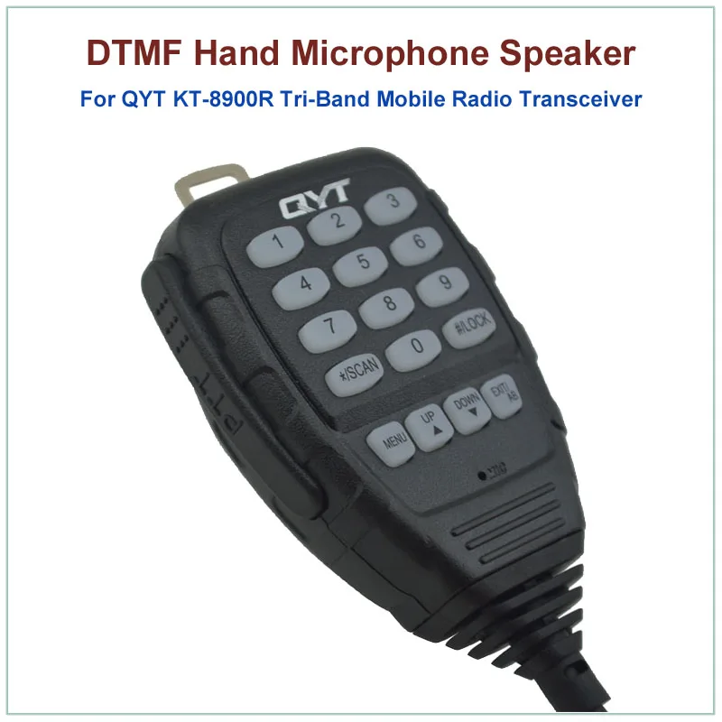 Hot Sale Original QYT 8 Pin DTMF Hand Speaker Microphone for QYT KT-8900R KT8900R Tri-band Mini Mobile Radio Transceiver