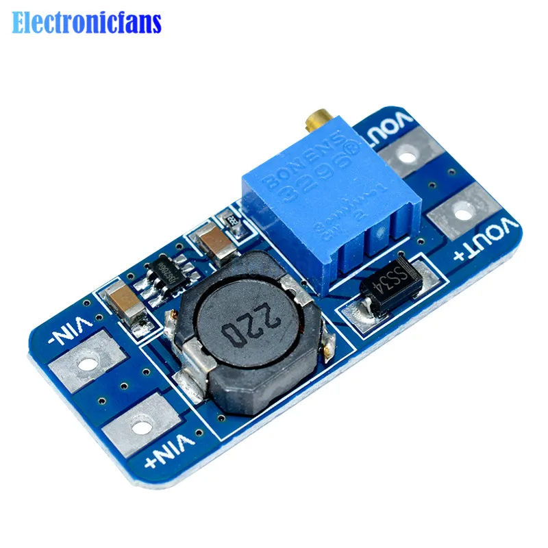 MT3608 MAX 2A Output 28V DC-DC Step Up Converter Booster Power Apply Module Booster Power Module For Arduino