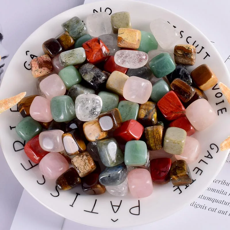 100g Tumbled Gemstone Irregular Polishing Natural Rock Quartz Jade palm Stone Bead Chip Love Chakra Healing Collection Decor