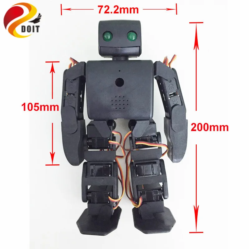 18 DOF humanoid Biped Robot Educational Robot Kit Servo Bracket With 18pcs Servo for Dance/ Fighting by ESP8266 diy rc toy