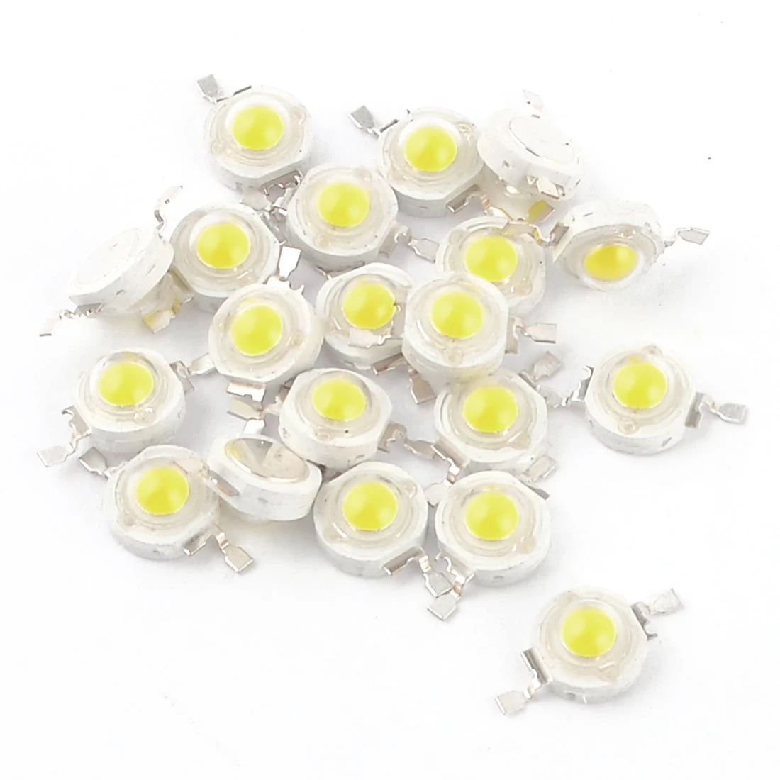 20 Pcs High Power 2 Pin 3W White LED Emitters 170-190Lm 6000K