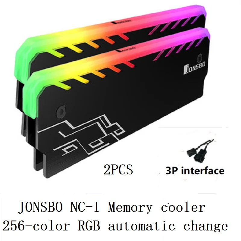 JONSBO NC-1 Memory Cooling Vest Heatsink Housing RGB LED 256 Self-illuminating Effect Aluminum Radiator for Desktop REM DDR