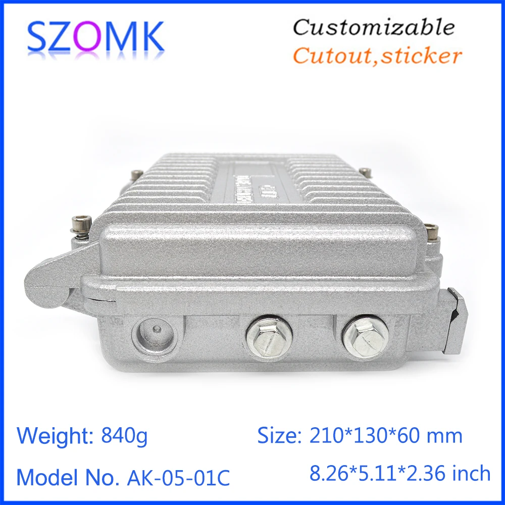 1Piece Cast aluminum amplifier housing IP68 waterproof Sealed box housing for electronics SZOMK junction box for outdoor case