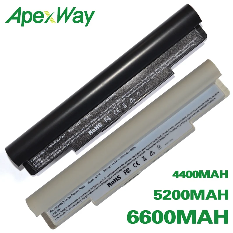 ApexWay Battery for Samsung N110 N120 N510 NC10 NC20 ND10 AA-PB6NC6E AA-PB6NC6W AA-PB8NC6B  AA-PB8NC8B  PL8NC6W  BA43-00189A