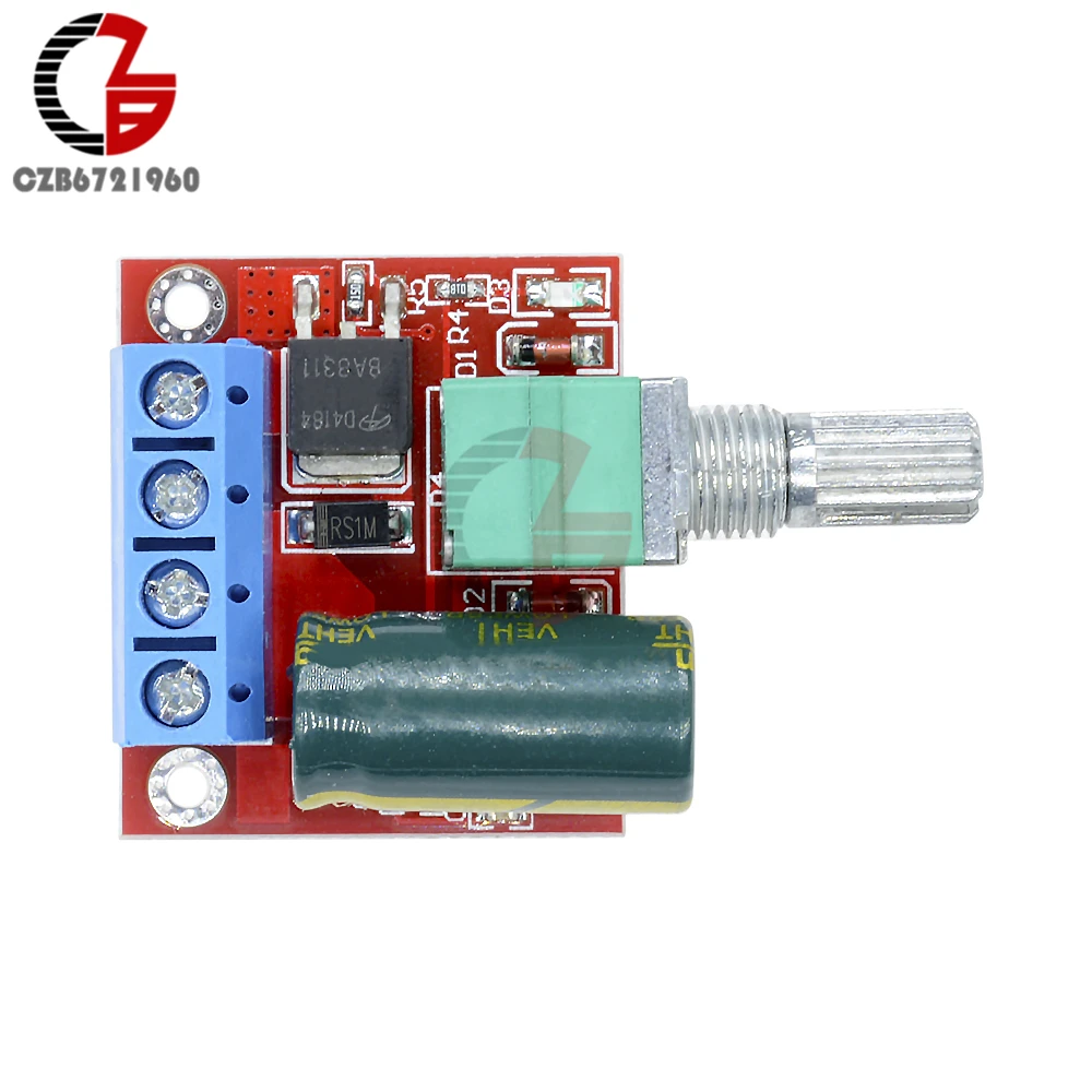 Mini 5A 90W Voltage Regulator PWM 12V DC Motor Speed Controller Regulator Module DC-DC 4.5V-35V Power Controller