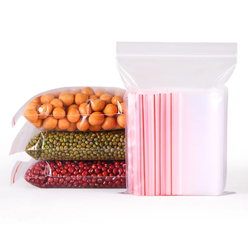 100pcs/lot Zip Lock Plastic Bags Clear Resealable Food storage bags Transparent Opp Plastic Bags Self Adhesive Jewellery Making