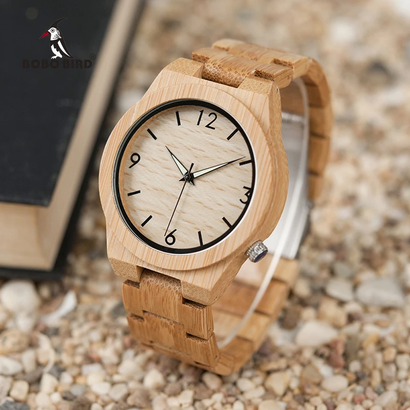 Relogio mascul37BOBO BIRD Bois Montre Hommes Top Marque De Luxe En Bois Montres Personnalisation Hommes Cadeau DstressShipping W-D27