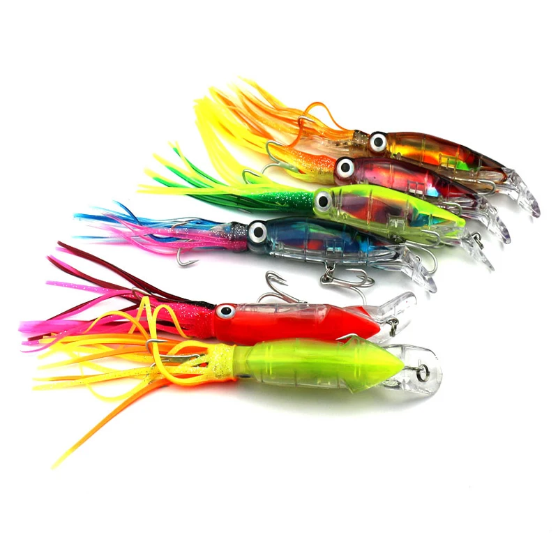 ANZHENJI 2017 New 6pcs/lot 14cm 42g Squid Lure Wobbler Hard Bait Fishing Lures For Trolling Bionic Artificial Bait Minnow China