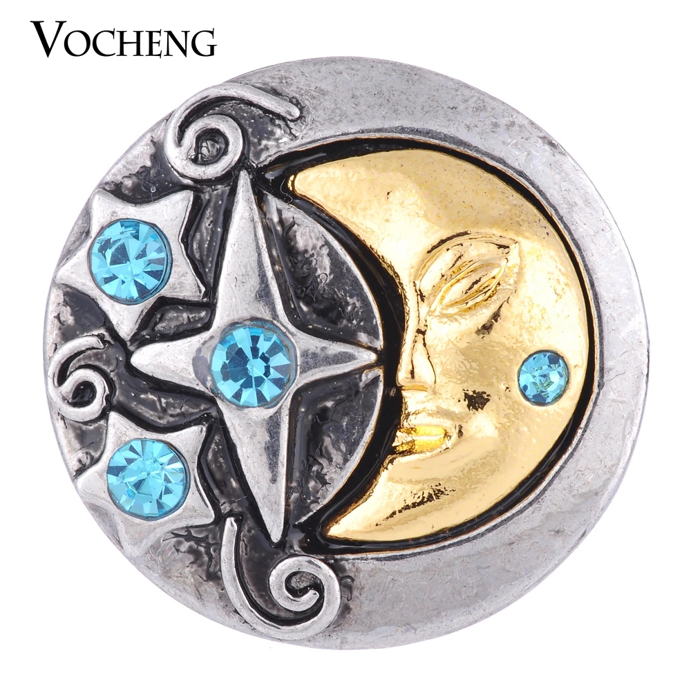 

Vocheng Snap Charms 18mm 2 Colors Moon Star Button Vn-1081