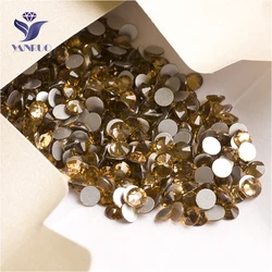 YANRUO 2058NoHF SS3-SS34 Light Colorado Topaz Non Hotfix Rhinestones Flat Back Strass Top Stone Crystals For Crafts