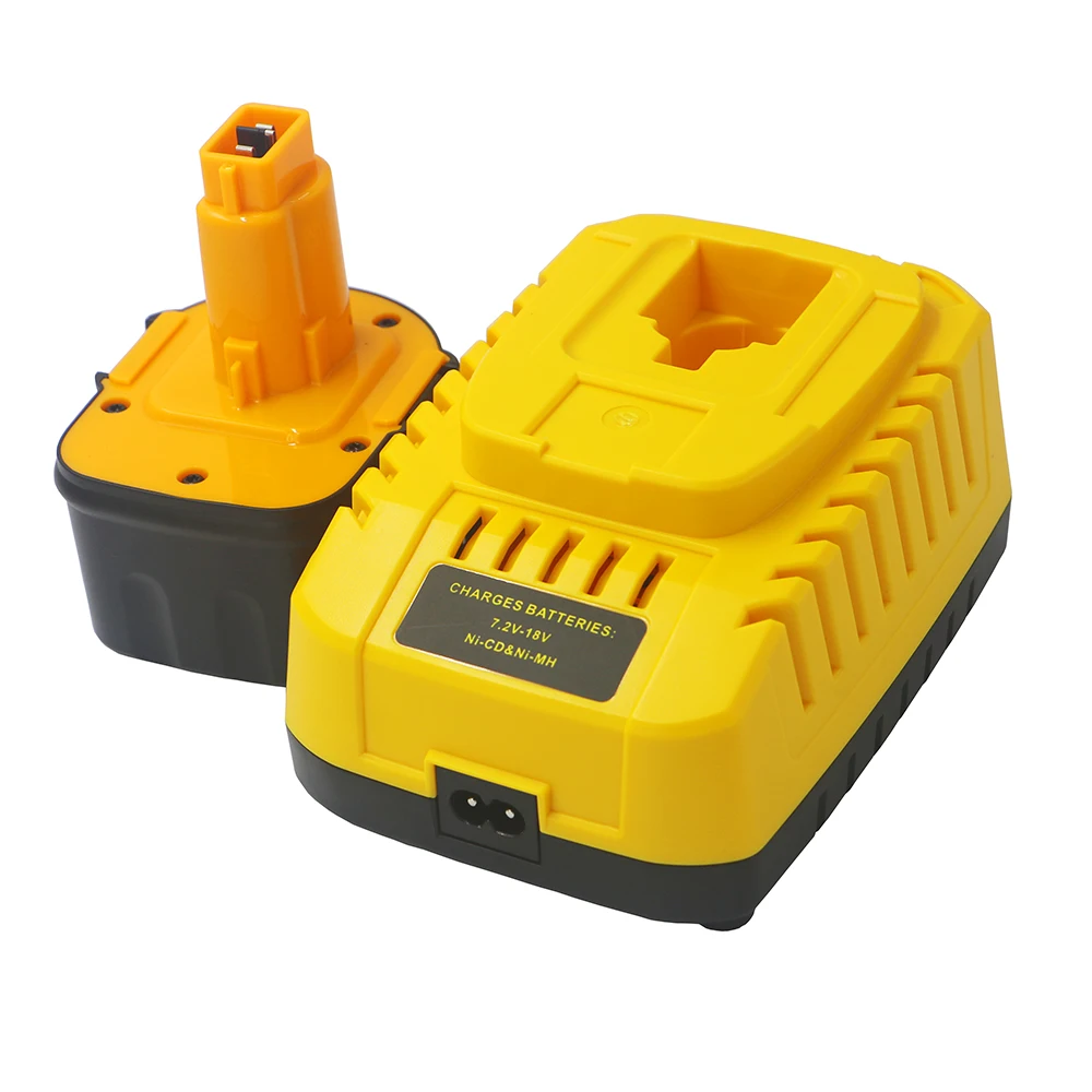 

DVISI For Dewalt 12V battery+charger NI-CD NI-MH 2A 1.5Ah/2.0H/3.0AH DC9071 DW9071 DW9072 DE9071 DE9074 DW051 DW052 DW053