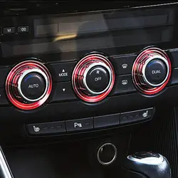 3pcs/set Aluminium alloy Air Conditioning control AC Knob sticker ring trim for Mazda 6 Atenza CX-5 2014-2016 auto accessories