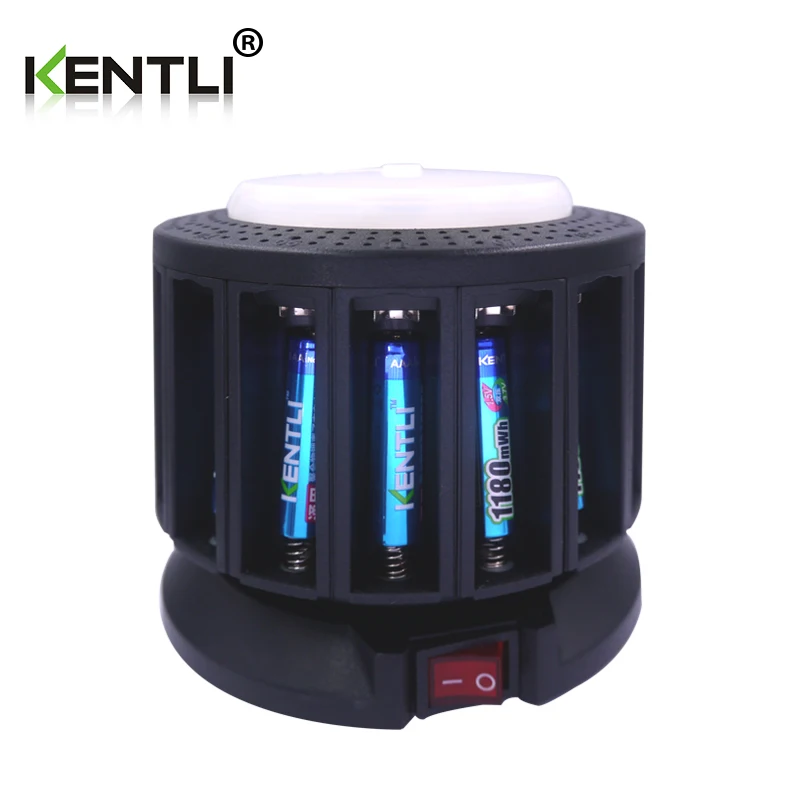 KENTLI Ultra low self-discharge 16-slot polymer li-ion lithium batteries charger + 16 pcs PLIB li-ionAA / AAA battery