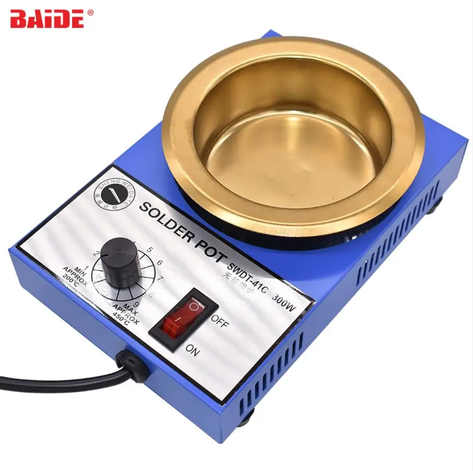 220V 300W Solder Pot Solderen Desolderen Bad 100Mm Swdt-41C Soldeer Pot 450 Graden Max Solderen desolderen Bad 30 Stks/partij