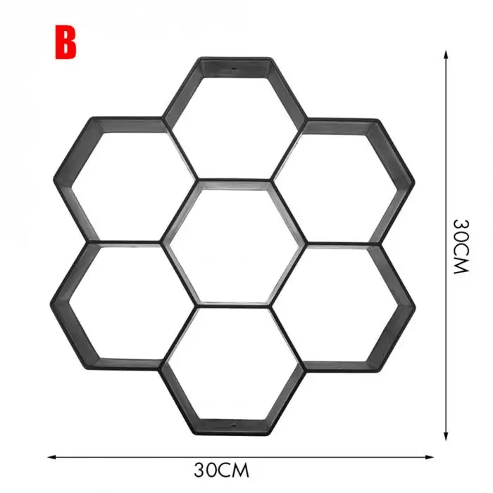 Garden DIY Plastic Path Maker Pavement Model Concrete Stepping Stone Cement Mould Brick Best Price