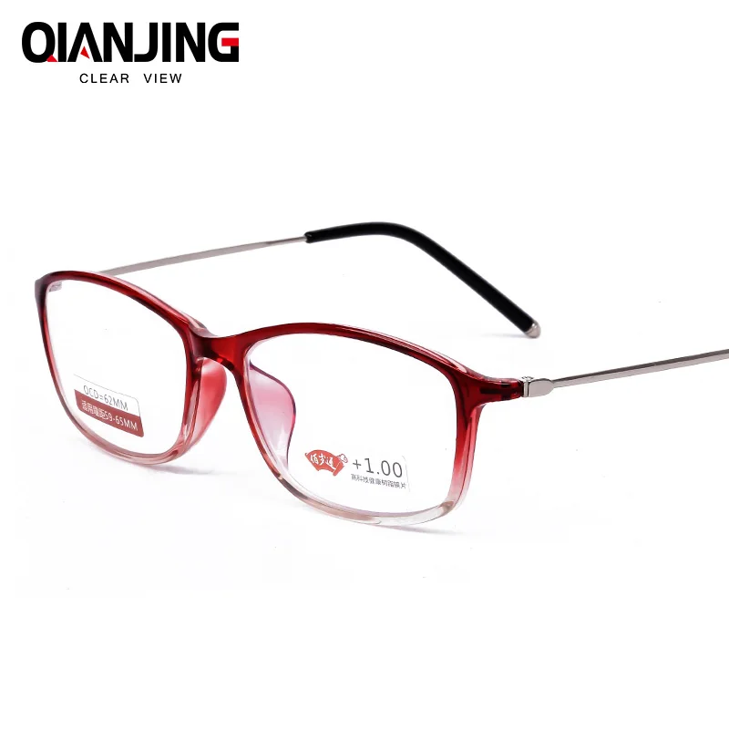 

QianJing Hot New Comfortable TR90 Glasses Magnifier High Toughness Full mirror Frame Reading Glasses for Unisex Vintage Leesbril