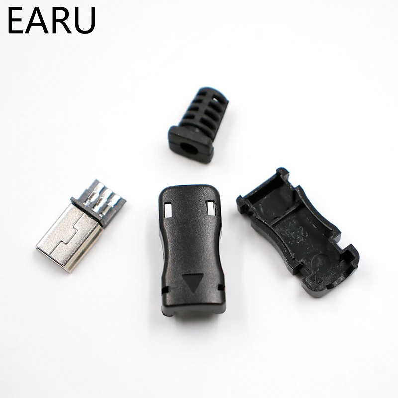 10pcs Mini USB 5 Pin T Port Male Plug Socket Connector Plastic Cover for DIY Dropshipping Top Sale SDA Data Cable Wire Line