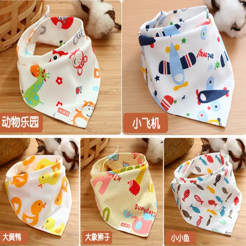 

5pcs/Lot New Baby Pure Cotton Infant Saliva Towels/Baby Accessories Bibs /Newborn Wear Cartoon 0-12Months