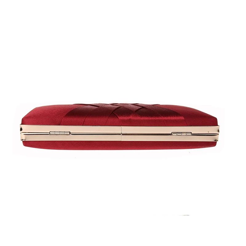 Women Wedding Clutch Purse and Handbag Elegant Silk Red Evening Bag Chain Handbag Fashion Women Shoulder Bag  ZD1101