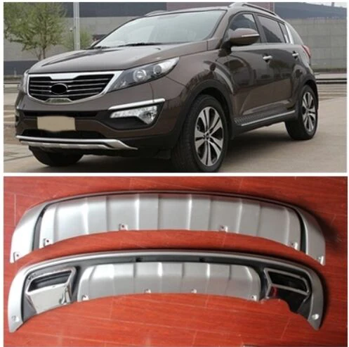 

Для KIA Sportage R 2011 2012 2013, высококачественная пластиковая хромированная накладка на передний + задний бампер из АБС-пластика