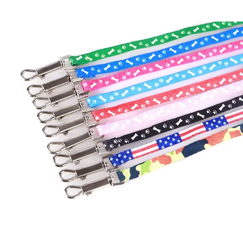 Dog Collars Strengthen Colorful Printing Small-sized Pets Puppy Dog Cat Safety Adjustable Lead Harness Leash Traction Rope cloth