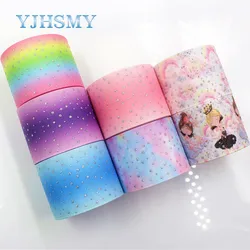 I-181123-278 YJHSMY, 38mm 5 metri cartone animato flash nastri trasferimento termico stampato grosgrain, confezione regalo materiali fatti a mano fai da te