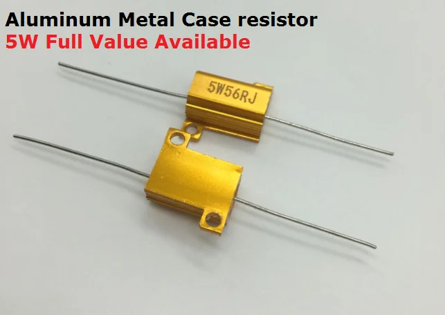 

5PC RX24-5W-100RJ 150RJ 200RJ 300RJ 500RJ Aluminum Metal Case Resistor 100R 150R 200R 300R 500R Wirewound High Power Shell