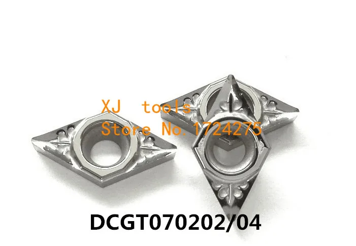 Gratis Pengiriman 10 pcs DCGT070202/DCGT070204 Menghidupkan carbide sisipan Aluminium, Pisau untuk SDJCR/SDNCN Pemegang, Cocok untuk Aluminium